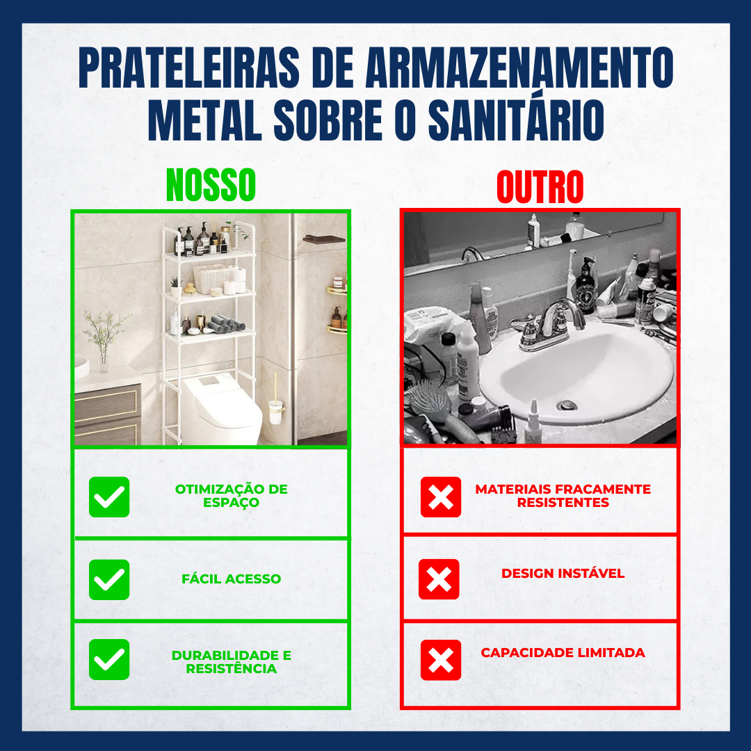 Organizador Multiuso 3 Prateleiras