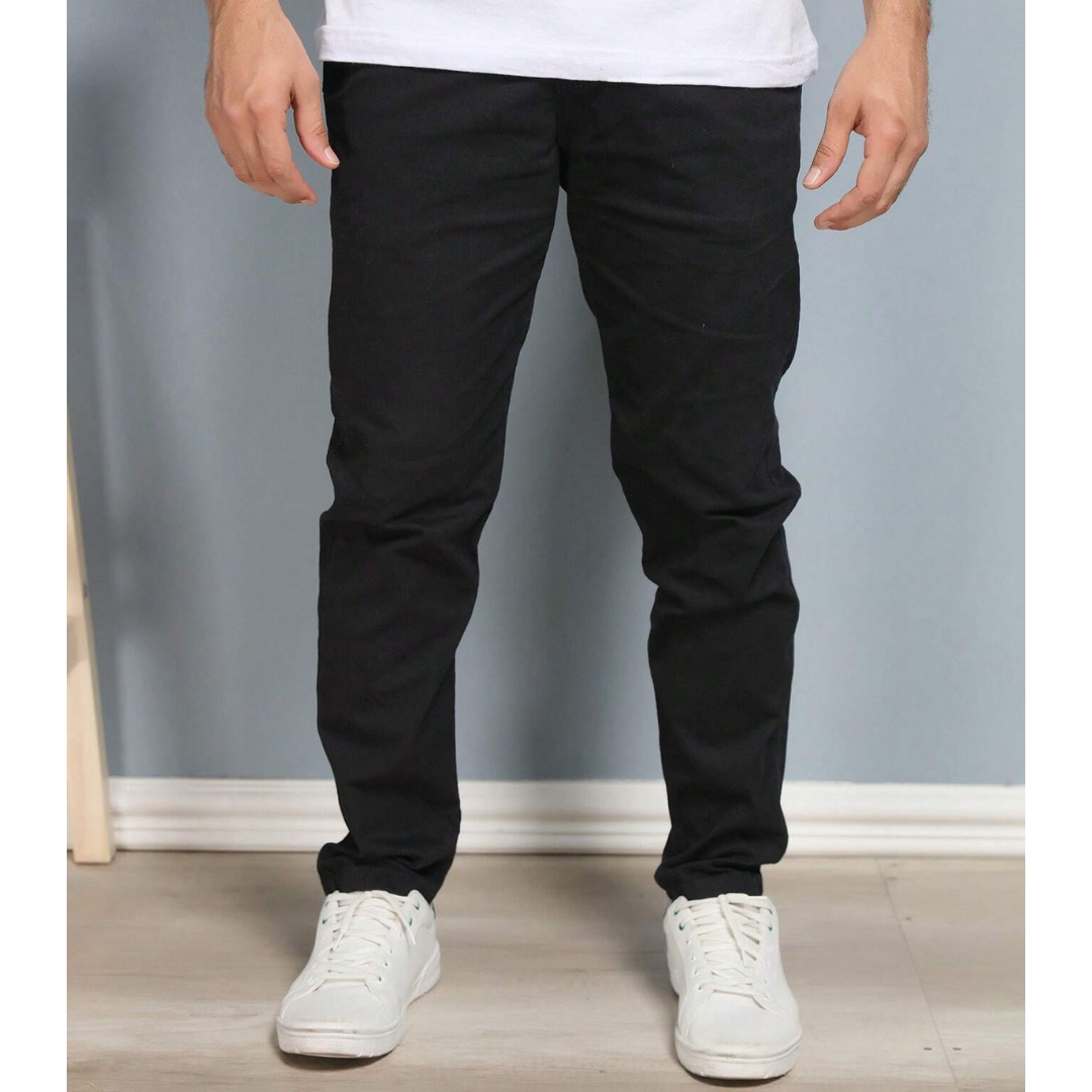 Calça Reta Masculina em Sarja [Kit 4 Unidades]