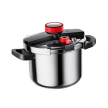 Panela de Pressão Inox à Prova de Explosões + BRINDE (Jogo 9 Potes Herméticos com Tampa de Bambu)