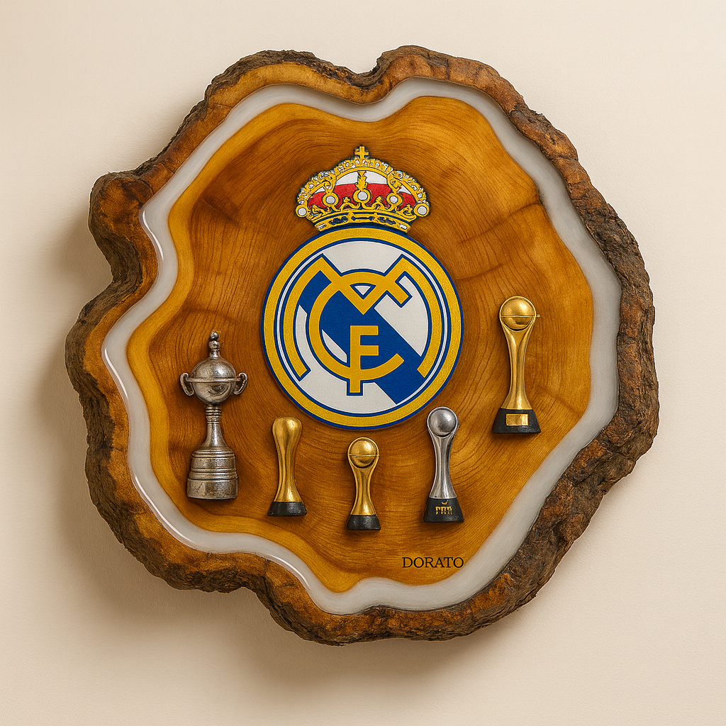 Tábua Rústica do Real Madrid + Kit Churrasqueiro